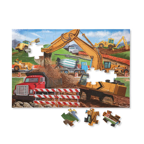 Melissa & Doug Building Site Jumbo Jigsaw Floor Puzzle - 48 pcs - FSC Certified Melissa & Doug