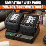 Supowill 20V 6.0Ah Replacement for Worx 20V Battery PowerShare 20V Battery for WA3520 WA3525 WA3575 WA3578 WG151s WG155s WG251s WG255s WG540s WG545s WG890 WG891 Supowill