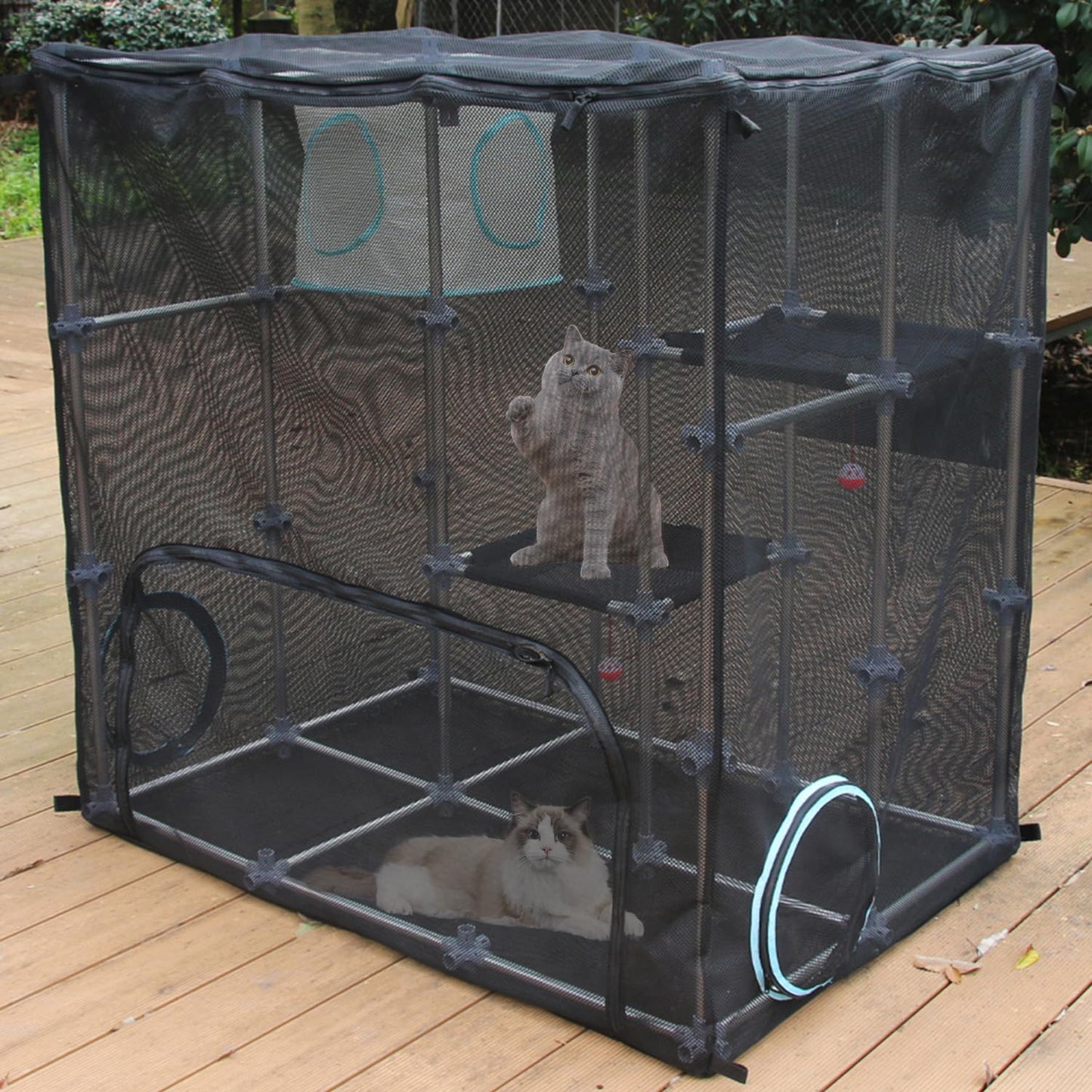 INTURN Catio Outdoor Cat Enclosure, Mega Kit for Outdoor and Indoor(Mega Kit) - WoodArtSupply