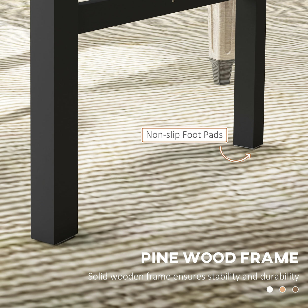 HOMCOM Dining Chairs, Set of 2 Farmhouse Kitchen & Dining Room Chairs with Slat Back, Pine Wood Seating for Living Room, Black HOMCOM