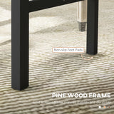 HOMCOM Dining Chairs, Set of 2 Farmhouse Kitchen & Dining Room Chairs with Slat Back, Pine Wood Seating for Living Room, Black HOMCOM