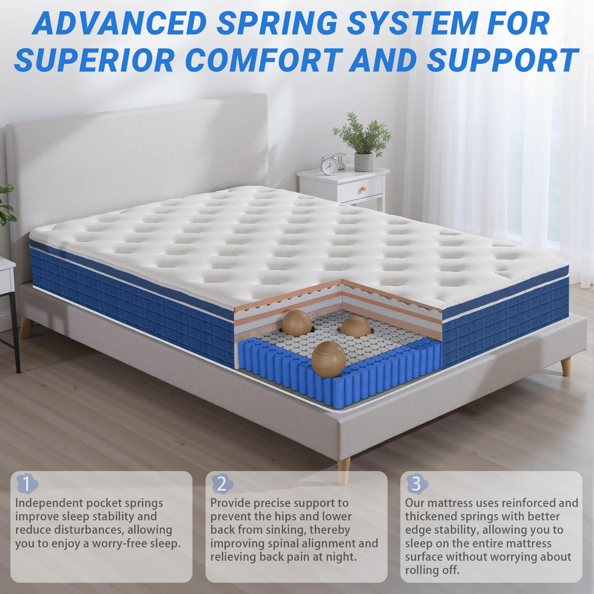 Twin Mattress 12 Inch, Twin Memory Foam Mattresses, Hybrid Matress, Pocket Coil Innerspring, Breathable Fabric, Strong Edge Support - Medium Firm for Pressure Relief and Motion Isolation inight