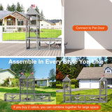 TIMHAKA Catio Outdoor Cat Enclosure with Tunnel, 2 in 1 Outside Pet Playground Include 1 Catio and 1 Tunnel, Cat Enclosure with Cats Hammock and Waterproof Cover, Indoor Outdoor Cats Cage with 2 Door TIMHAKA