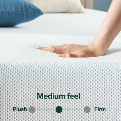 ZINUS 10 Inch Green Tea Cooling Memory Foam Mattress [New Version], Twin, Fiberglass Free, Medium Firmness, Cooling Gel Foam, Certified Safe Foams & Fabric, Mattress in A Box