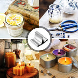 Jiozermi 100 Pcs Wooden Candle Wicks, 15mm x 150mm Smokeless Wood Wicks Crackling Wood Wicks Wooden Core Wax Wicks Candle Making Wicks with Metal Base for DIY Candle Making Jiozermi