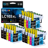 E-Z Ink Pro LC103 LC103XL Compatible Ink Cartridge Replacement for Brother LC103 XL LC103XL LC101 LC103CL Ink Cartridges Compatible with MFC-J870DW MFC-J475DW MFC-J6920DW MFC-J470DW (15 Pack) E-Z Ink Pro
