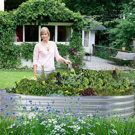 Land Guard 6ft Metal Raised Garden Bed，2 Pcs Galvanized Planter Raised Beds for Vegetables………… Land Guard