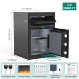 YITAHOME Safe with Drop Slot, 2.5 Cubic Feet Depository Drop Safes with Electronic Code Lock, Drop Safe for Business with Fireproof Document Bag, Deposit Cash Drop Box for Home Office Hotel YITAHOME