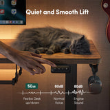 FEZIBO Standing Desk with Keyboard Tray, 40 × 24 Inches Electric Height Adjustable Desk, Sit Stand Up Desk, Computer Office Desk, Rustic Brown FEZIBO