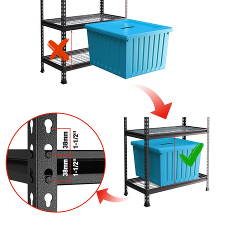 WORKPRO 5-Tier Metal Garage Shelving Unit, 36”W x 18”D x 72”H Storage Shelves, Adjustable Storage Rack Heavy Duty Shelf, 4000 lbs Load Capacity (Total), for Garage, Kitchen, Bathroom, Warehouse WORKPRO
