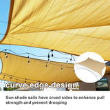 SUNLAX Sun Shade Sail,8'x10' Sand Rectangle Canopy Shades for Outdoor Patio Pergola Cover Sunshade Sails UV Blocking Canovas Covers SUNLAX