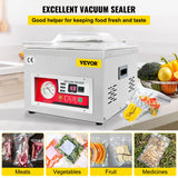 VEVOR Chamber Vacuum Sealer, DZ-260A 6.5 m³/h Pump Rate, Excellent Sealing Effect with Automatic Control, 110V Kitchen Packaging Machine for Fresh Meats, Fruit Saver, Home, Commercial Using VEVOR