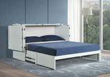 Mega Solutions Emurphybed Paradiseo Murphy Cabinet Chest Bed with Charging Station 8 Inch, Queen (White) Mega Solutions