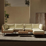 ENSTVER Outdoor Patio Sectional Furniture Set, 8 Piece Wicker Conversation Patio Furniture Wtih Extra Waterproof Cover and Thick Cushions for Garden, Backyard(Beige) ENSTVER