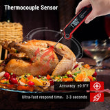 ThermoPro TP620 Instant Read Meat Thermometer Digital, Cooking Thermometer with Large Auto-Rotating LCD Display, Waterproof Food Thermometer Digital for Kitchen, BBQ, or Grill ThermoPro
