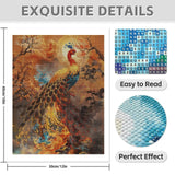 Fabioyar Diamond Art Kits for Adults - Frameless Phoenix Blossoms Golden Hues Art 5d Diamond Painting Kits for Adults Beginners for Home Wall Decor 12 X 16 Inch Fabioyar