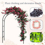Gisafai 3 Pack Metal Garden Arch Wedding Arches Metal Pergola Arbor 7.9 Ft, Two Way Assemble, Durable Wedding Trellis Archway for Climbing Plants Outdoor Bridal Party Decoration(Black) Gisafai
