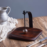Walnut Napkin Holder for Table Wood Square Napkin Dispenser with Metal Cocktail Napkin Holder, Suitable for Kitchen, Restaurant, Bar, Office, Parties, Home Décor (South American black walnut Wood) celestree