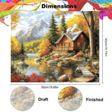 NEWENMO Mountains Paint by Numbers Kit for Adults, Lakes and House Paint by Numbers on Canvas Unframed, DIY Oil Painting Perfect for Beginner, Craft, Hobbies and Home Wall Decor 20x16 in NEWENMO