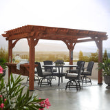 Backyard Discovery Ashland 14 ft. x 10 ft. All Cedar Wood Pergola Backyard Discovery