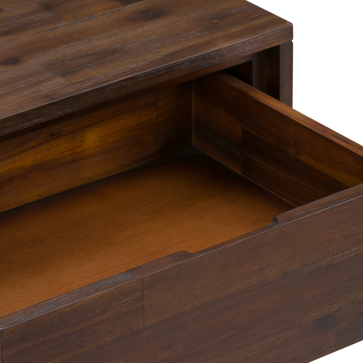 SIMPLIHOME Lowry SOLID ACACIA WOOD and Metal 22 Inch Wide Square Modern Industrial End Side Table in Distressed Charcoal Brown, For the Living Room and Bedroom SIMPLIHOME