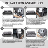 ULTICOR Extra Wide 75" - 100", Reclining 2 Seater Sofa, Extra Wide Reclining Love Seat Slipcover, 6-Piece Velvet Stretch, Reclining Sofa Covers, Thick, Soft, Washable (Black) ULTICOR