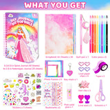 ZMLM DIY Journal Kit for Girls - Gifts for 6 7 8 Year Old Girl, Journal Set Scrapbook Kit Diary Supplies Stationery Set for Girls, Journaling Art Crafts Kit Birthday Gifts for Girls 6-12 ZMLM