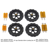 Befenybay 4PCS Upgraded Hand Twist Leveling Nut Diameter 60mm, 4PCS Hot Bed Spring, 4PCS M4X35mm Screws for Creality 3D Printer CR-10 CR-10s Ender 3 Ender 3 Pro Ender 5 Befenybay