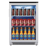 Advanics 20IN Beverage Refrigerator with Glass Door-120 Can Built in Under Counter Fridge & Freestanding,Ideal for Soda,Beer Drink Cooler Advanics