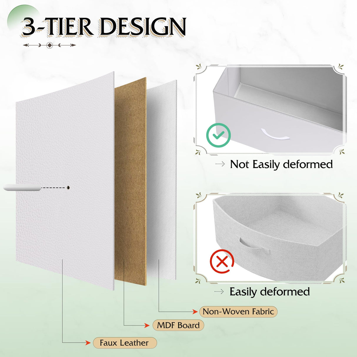 WLIVE Tall White Dresser for Bedroom Furniture, Fabric Dressers Storage Tower with 15 Deep Drawers, Dresser for Closet, Hallway, Entryway, Office, Storage Tower with Cabinet, Metal Frame, Wooden Top WLIVE