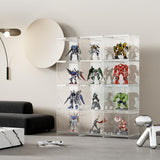 Acrylic Display Cabinet, 4-Tier Display Case in Bedroom, Living Room, Playroom, Modern Style (16" D x 16" W x 62" H) bitaycan