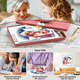 FHBUBPUP Dog Diamond Art Kits for Adults - 5D Diamond Painting Kits for Adults - DIY Full Drill Round Diamond Dot Painting Gem Art, Craft Gift Suitable for Home Wall Decoration 12×12Inch FHBUBPUP