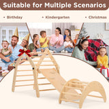 Dripex Deformable Pikler Triangle Set, Large Montessori Climbing Set with Over 20 Playing Modes, Pikler Triangle with Slide Arch Rocker, Premium Early Learning Climbing Toys for Toddlers 1-3 Inside Dripex