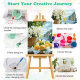 MEIYUDA Lemon Paint by Numbers Kit, Seascape Paint by Numbers for Adults Beginners, Lemon Flowers DIY Acrylic Oil Painting by Number on Canvas for Gift Home Wall Decor 12x16in MEIYUDA