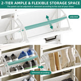 YITAHOME Shoe Cabinet with 4 Flip Drawers, Freestanding Shoe Rack, Shoe Organizer, Narrow Shoe Cabinet for EntryWay Hallway Living Room, White YITAHOME