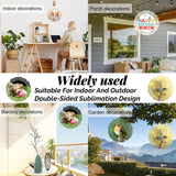 Remiawy Sublimation Wind Spinner Blanks, 6 Pack 10 Inch 3D Aluminum Metal Hanging Wind Spinners Sublimation Blanks Kinetic Sculpture DIY Crafts for Yard Garden Indoor Outdoor Porch Decoration Round REMIAWY