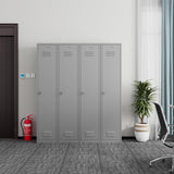 Topass Metal Lockers for Employees with Keys, 71" Tall Steel Storage Cabinet with Lockable Door, Metal Storage Locker for School Office Gym (1-Door, Grey) Topass