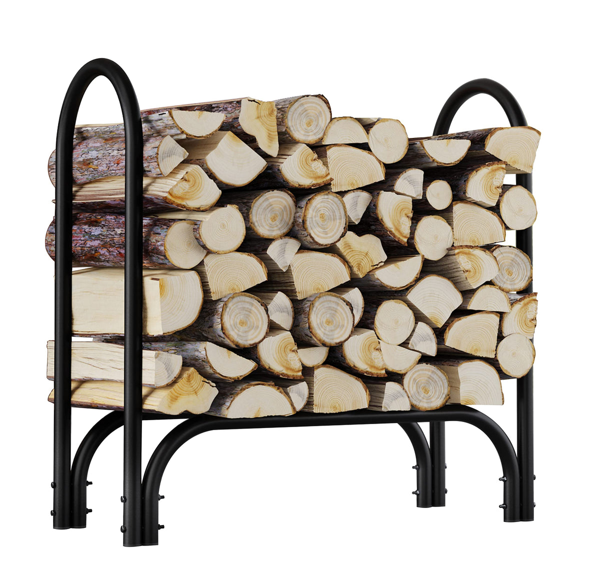 Fire Beauty Firewood Rack Log Holder,Log Storage Holder,Storage Rack,Firewood Stacker for Fireplace Indoor Outdoor(Middle) Fire Beauty