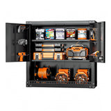 INTERGREAT Metal Wall Storage Cabinet with Adjustable Shelf, Wall Mounted Tool Cabinets with Pegboard for Garage, Lockable 31” H Steel Medicine Cabinets with Doors, Home Office, Kitchen (32”W x 12”D) INTERGREAT