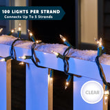 Joiedomi Clear Christmas Lights Outdoor, 200(2x100) Counts 45FT Christmas Tree Lights Indoor, Warm White String Lights, Green Wire Xmas Lights Decorations for Holiday Event Wedding Party Decor Joiedomi