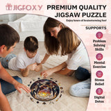 Jigfoxy Wooden Puzzles for Adults, Visual 3D Sunset Forest Wood Puzzles Adult, Unique Animal Shape Wooden Jigsaw Puzzles for Adults, Birthday Gifts for Puzzle Lovers, Family (M-11.4 * 11.4in-200pcs) Jigfoxy