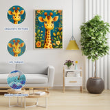 Auremi Giraffe Diamond Art Painting Kits for Adults Beginners, DIY 5D Animal Diamond Art Paint with Round Diamonds Cartoon Full Drill Gem Art Painting Kit for Home Wall Decor Gifts 30×40cm Auremi