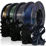 YOUSU 3D Printer Filament PLA Filament 1.75mm Multicolor Mixed Filament 250g*4 Sample Pack. Yousu