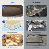 Softa Recliner Chair for Adults, Adjustable Fabric Reclining Armchair with Side Pockets and Extended Footrest, Small Push Back Single Sofa Recliner for Living Room, Home Theater Seating (Brown) Softa