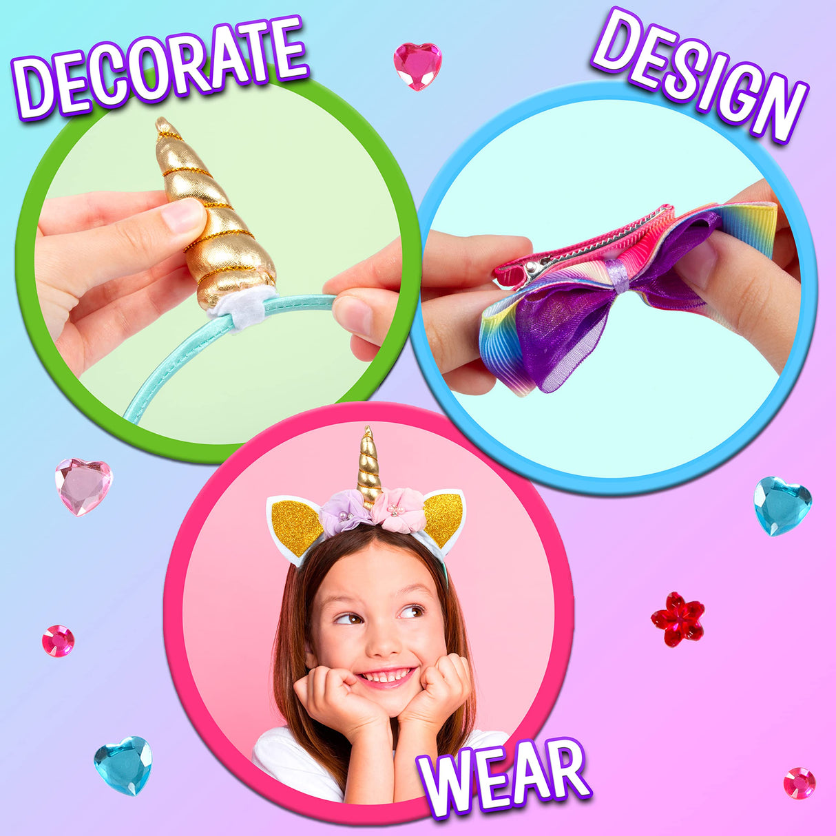 B Me Headband Making Kit - DIY 16 Unique Girls Hair Accessories with 60+ Craft Supplies - Arts & Crafts Gifts for Ages 5-12 Creative Kids