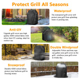Grill Cover 32 inch Gas BBQ-Cover, Fit Most 2 Burner Grill Waterproof Small Barbeque Cover with Velcro Straps & Adjustable Drawstring for Weber,Nexgrill,Char-Broil, Monument,Dyna-Glo,Kenmore Aoretic