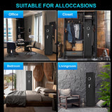 EMAXEE 4-5 Rifle Gun Safe, Gun Cabinet for Home Rifle and Pistols with Upgraded Digital Keypad and LED Light, Quick Access Gun Safes & Cabinets with Removable Shelf and Rifle Racks EMAXEE