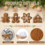 HunnmingRe 4 Pcs Christmas Throw Pillows Plush Gingerbread Men Gingerbread House Snowflake Shaped Pillow for Christmas Winter Holiday Party Outdoor Bedroom Cushion Decoration HunnmingRe