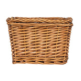 Household Essentials Woven Market Basket, Handwoven Willow Weave, Stylish Handles with Durable Metal Anchors, Classic and Versatile, Attractive, Spacious, Lightweight, Brown Stain Household Essentials