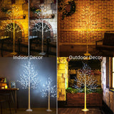 ZHOUDUIDUI Lighted Birch Tree, 6ft 96LED Birch Tree Lights,Artificial Twig Tree Light 9Modes Timer for Indoor Outdoor Christmas Halloween Easter Tree Home Party Wedding Decor,Warm & Cool White ZHOUDUIDUI
